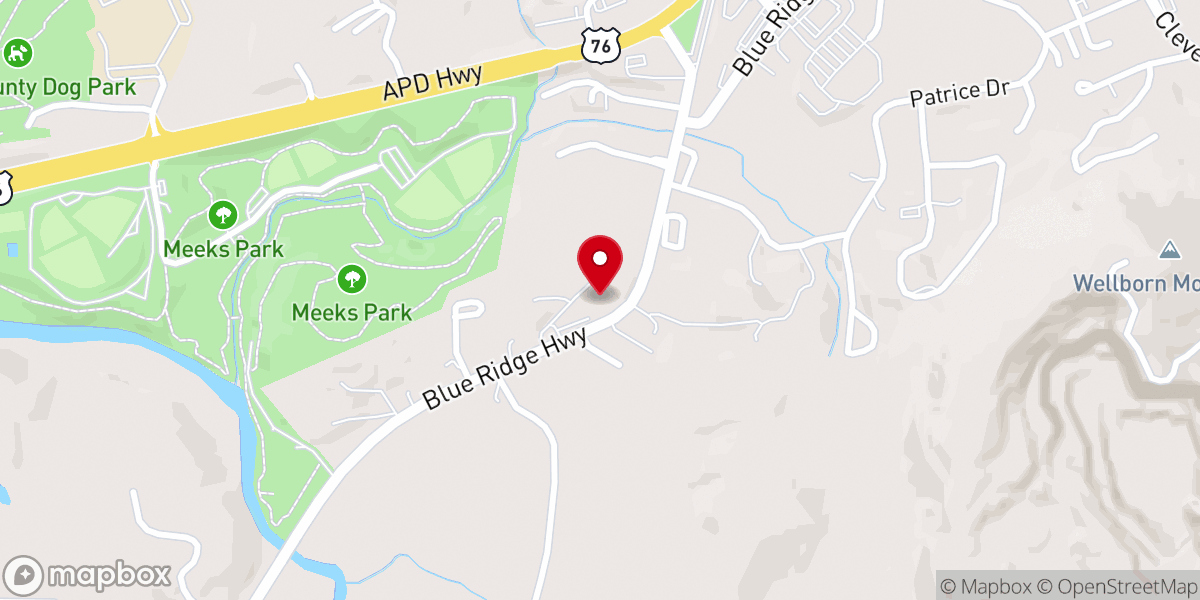 Map showing location of Faith Baptist Church