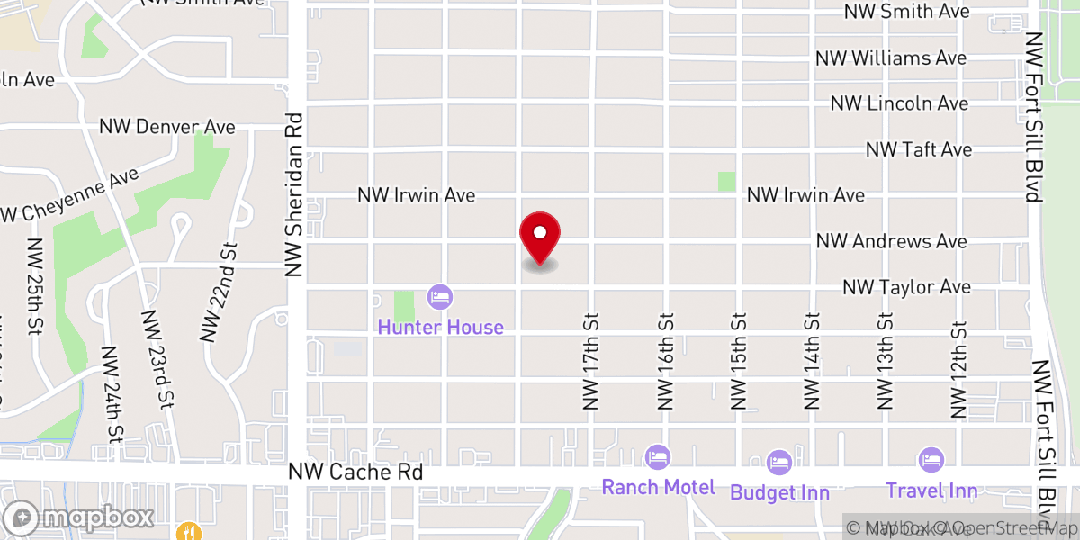 Map showing location of North Side Baptist Church