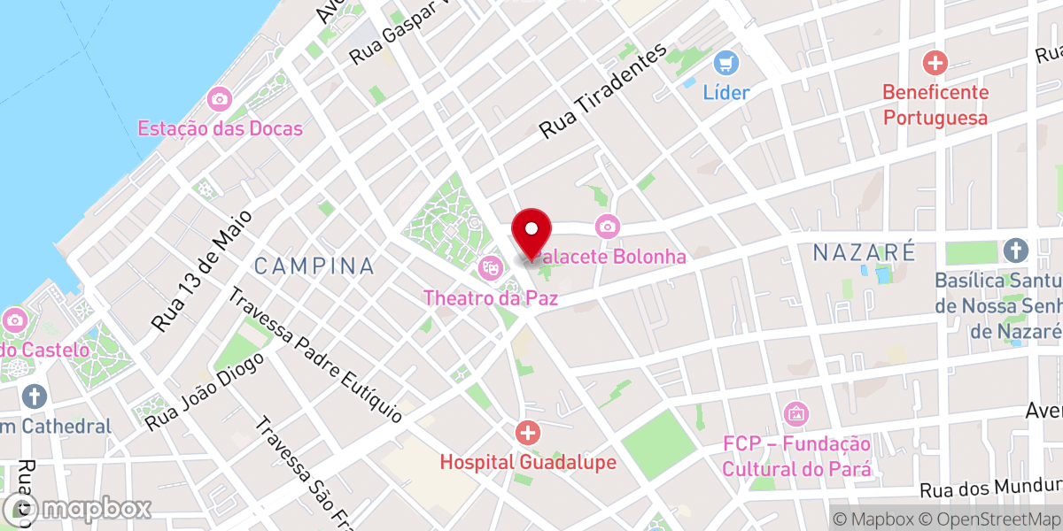 Map showing location of Primeira Igreja Batista do Pará