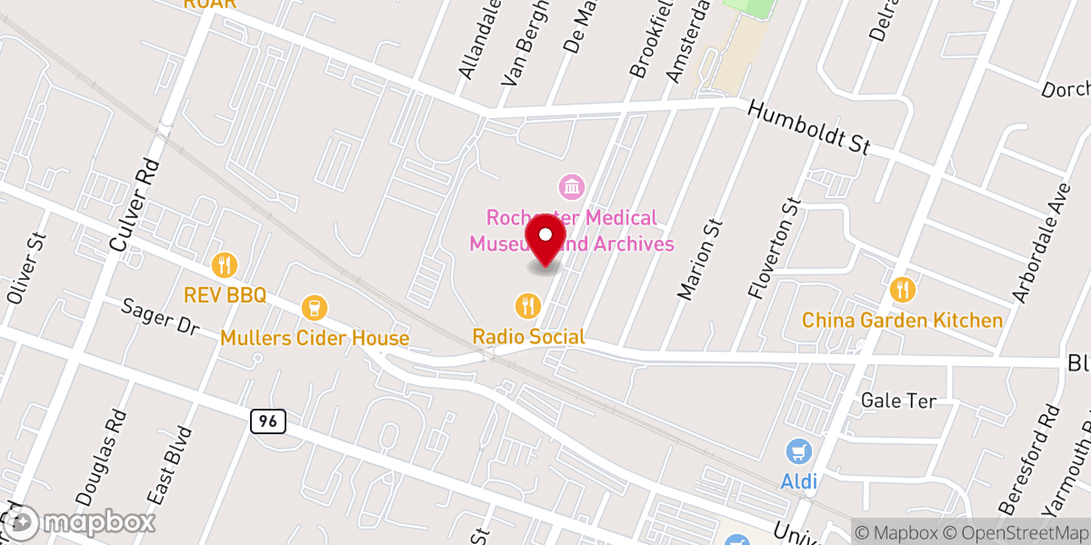 Map showing location of Beacon Hill Church