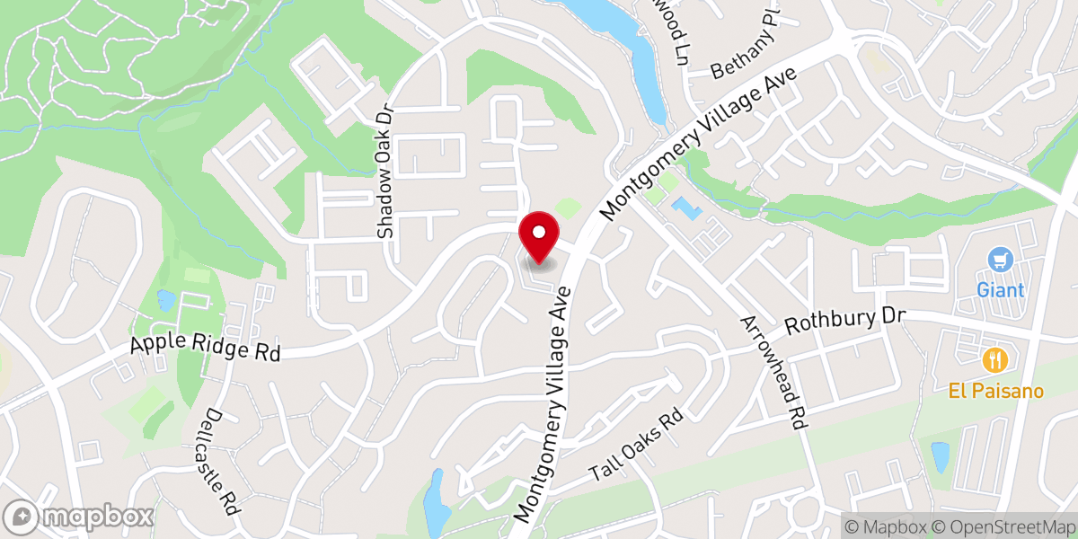 Map showing location of Montgomery Village Ward