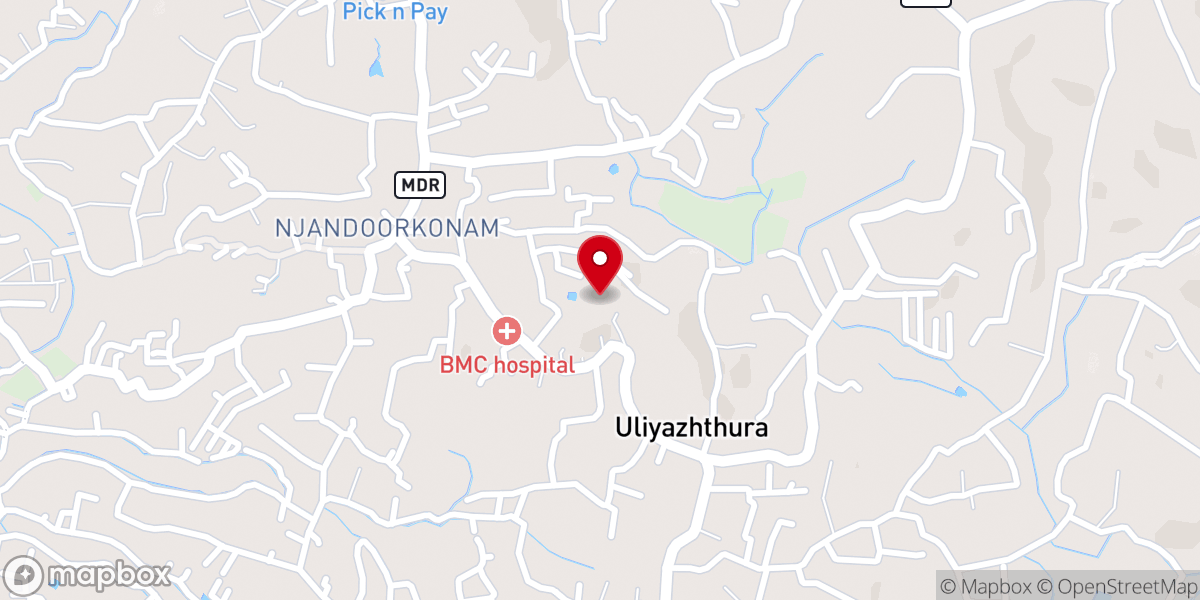 Map showing location of Shantinilayam