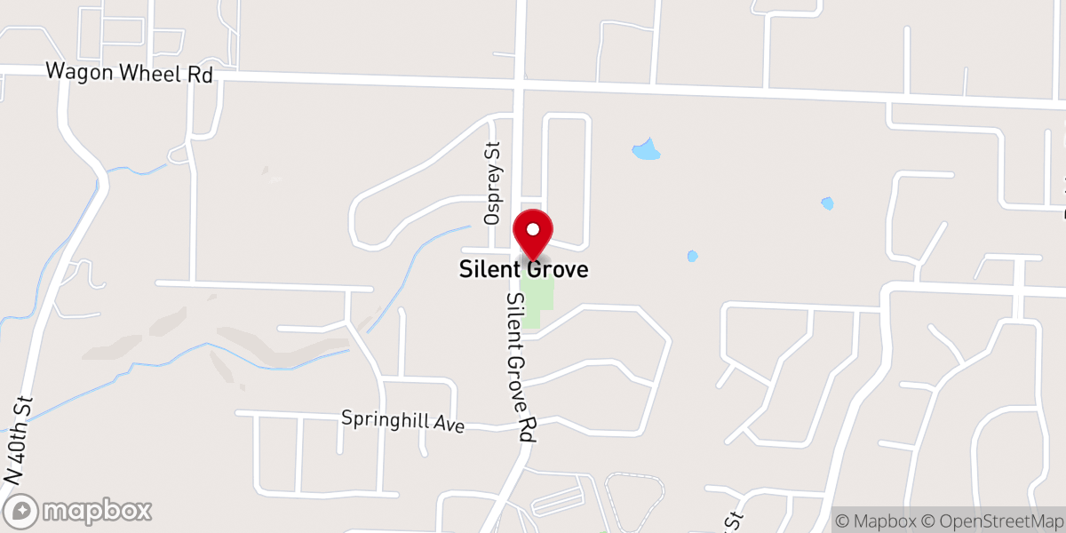 Map showing location of Silent Grove Baptist Church