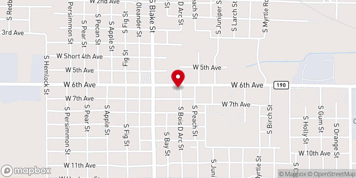 Map showing location of Ward Chapel AME Church Study