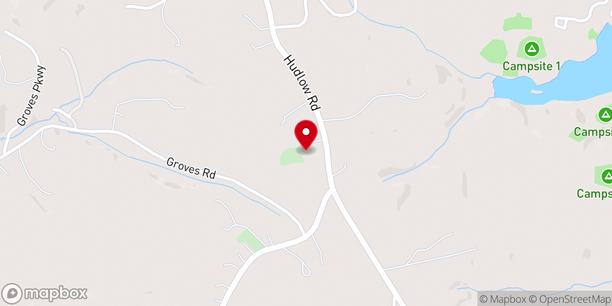Map showing location of Piney Ridge Church