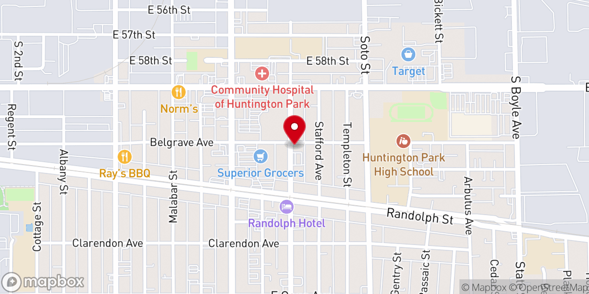 Map showing location of Catholic Church of Saint Martha