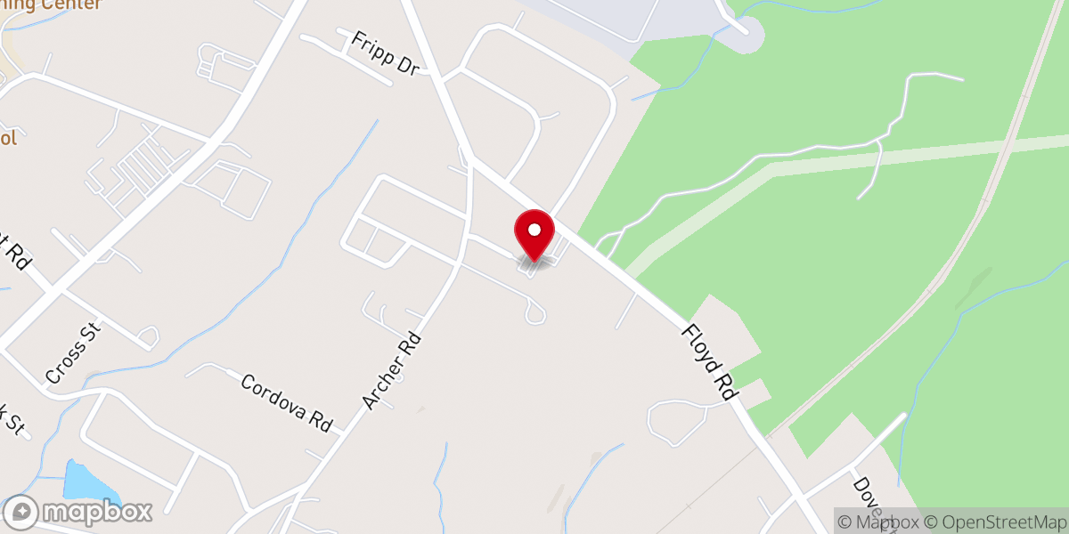 Map showing location of Carolina Baptist Church