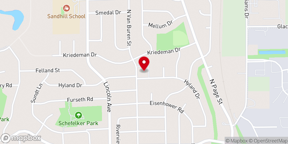 Map showing location of Covenant Lutheran Church