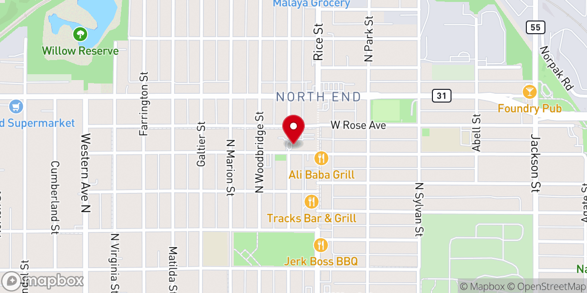 Map showing location of Saint Bernards