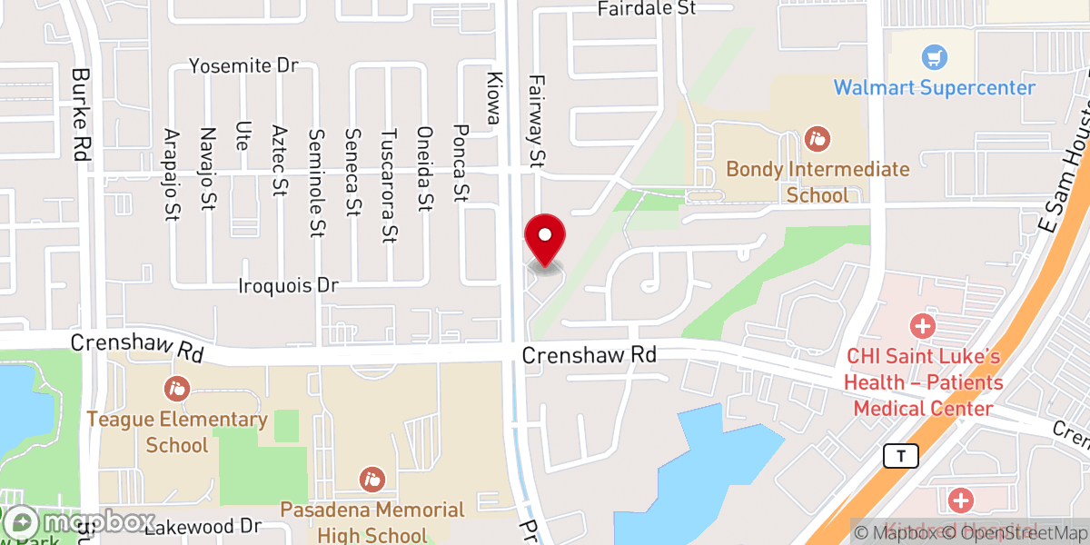 Map showing location of First Presbyterian Church