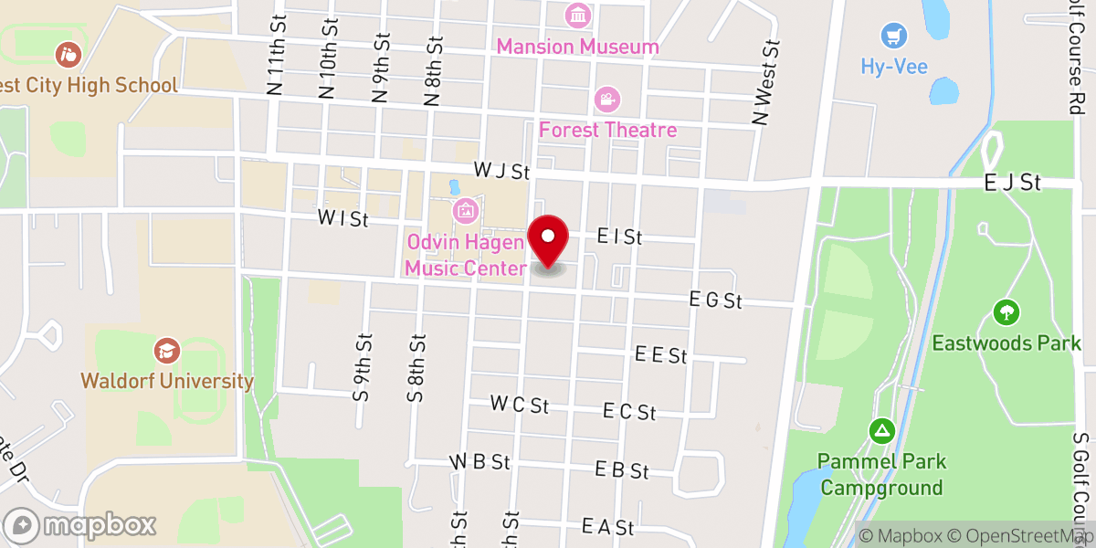 Map showing location of Immanuel Lutheran Church