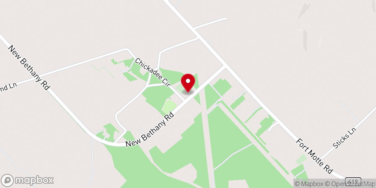 Map showing location of NEW Bethany Baptist Church