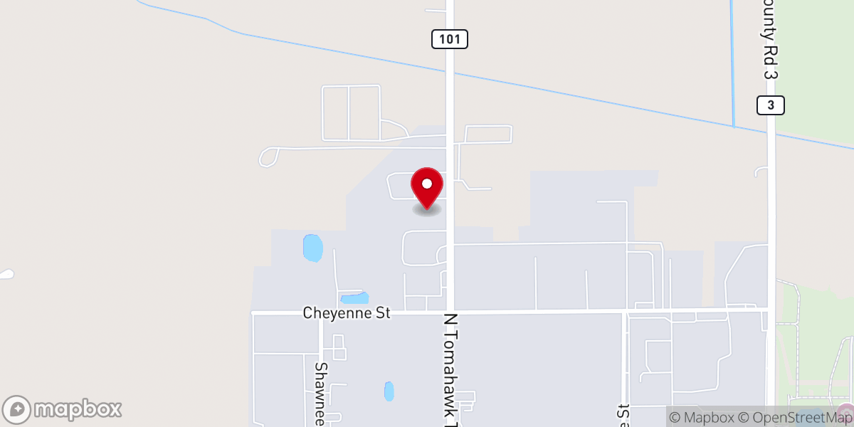 Map showing location of New Life Church