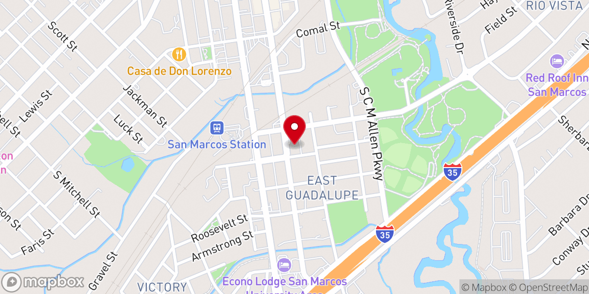 Map showing location of El Buen Pastor Iglesia Metodista Unida