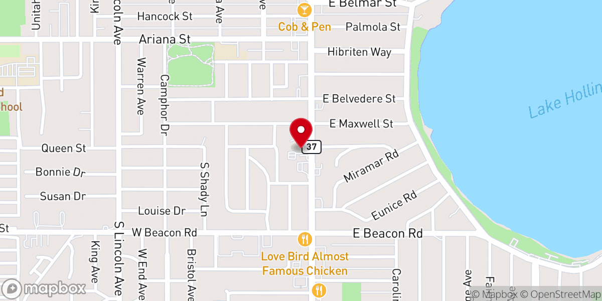 Map showing location of South Florida Avenue Church of Christ
