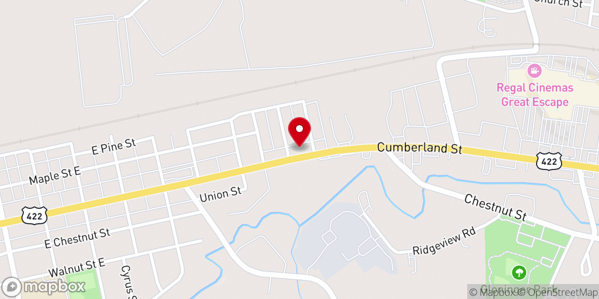 Map showing location of Faith Fellowship Church