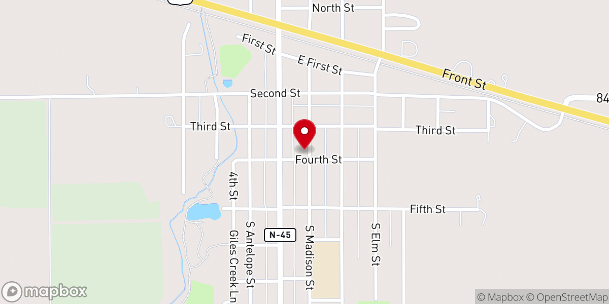 Map showing location of Faith United Methodist Church