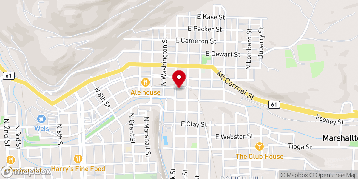 Map showing location of Knights of Columbus