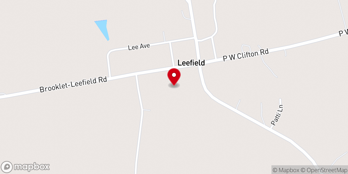Map showing location of Lee Grove Church