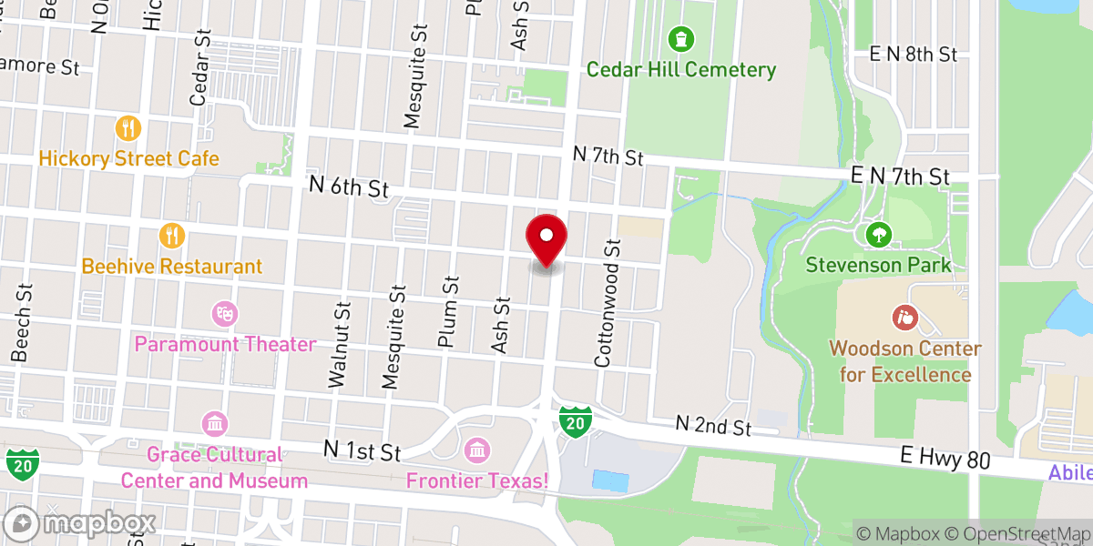 Map showing location of Primera Baptist