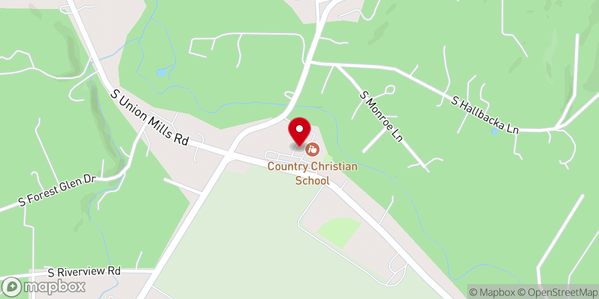 Map showing location of The Country Christian Church