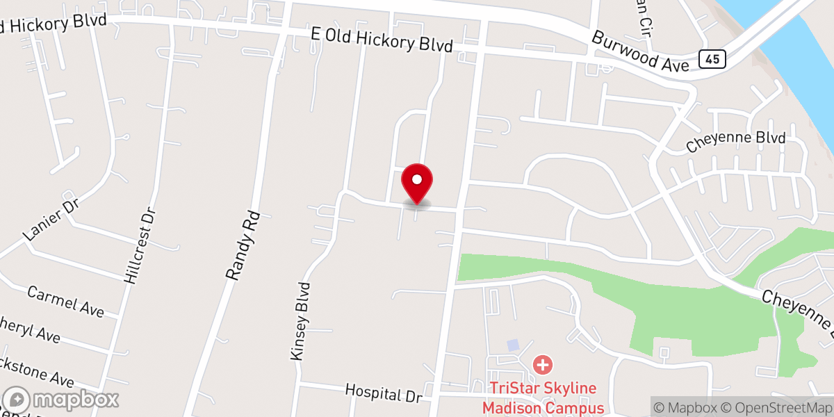 Map showing location of Mount Vernon Baptist Church