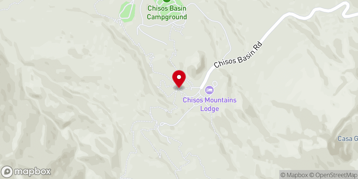 Map showing location of Chisos Basin Trailhead