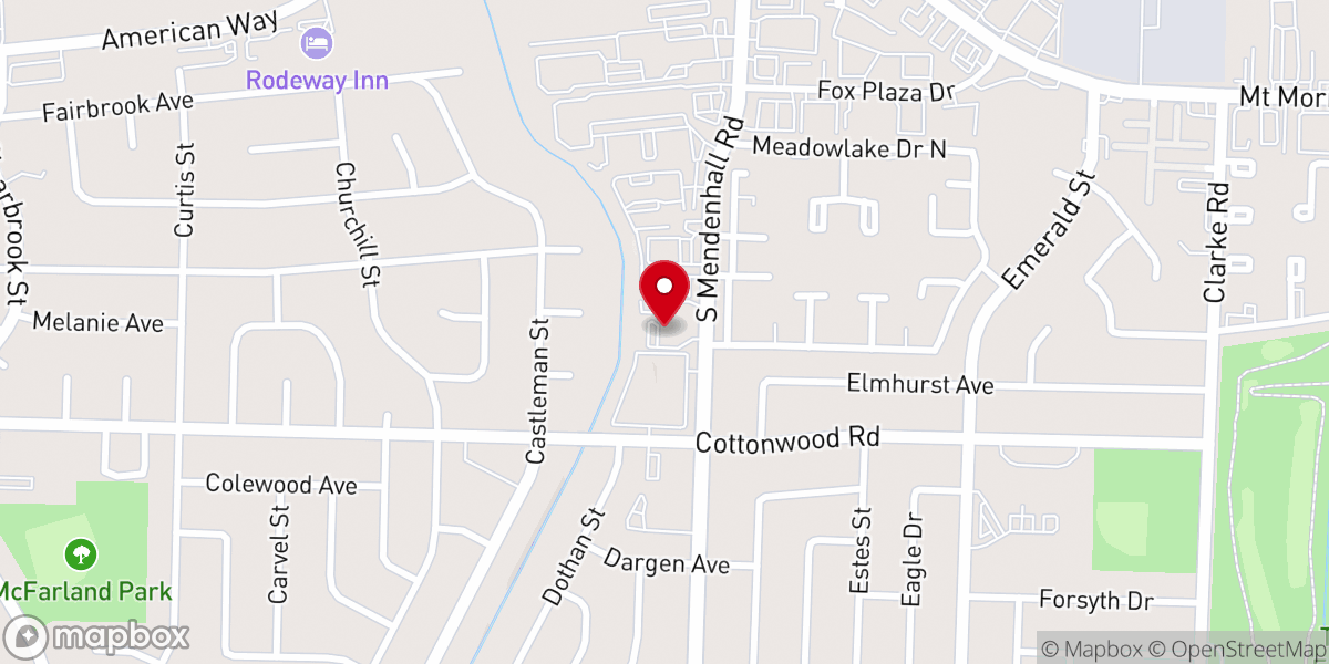Map showing location of Barton First Southern Methodist Church