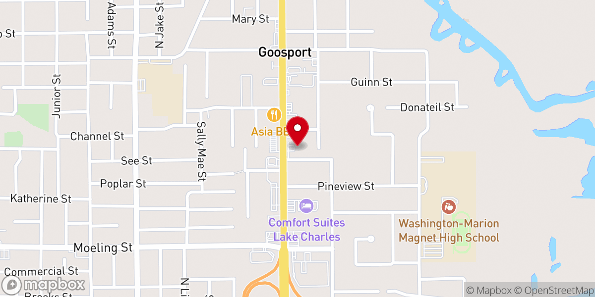 Map showing location of Amos Horton Ministries