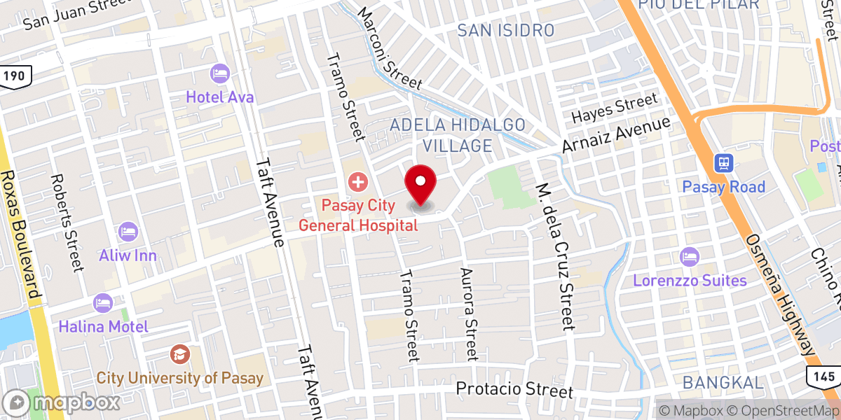 Map showing location of Pasay City Alliance Church