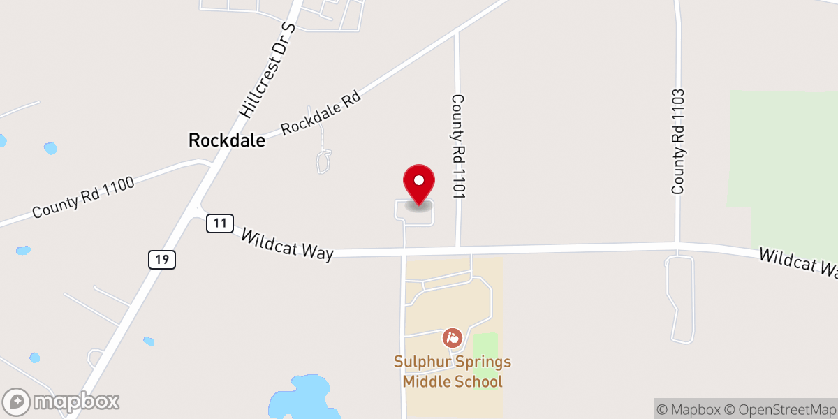 Map showing location of Grace Methodist Church Sulphur Springs