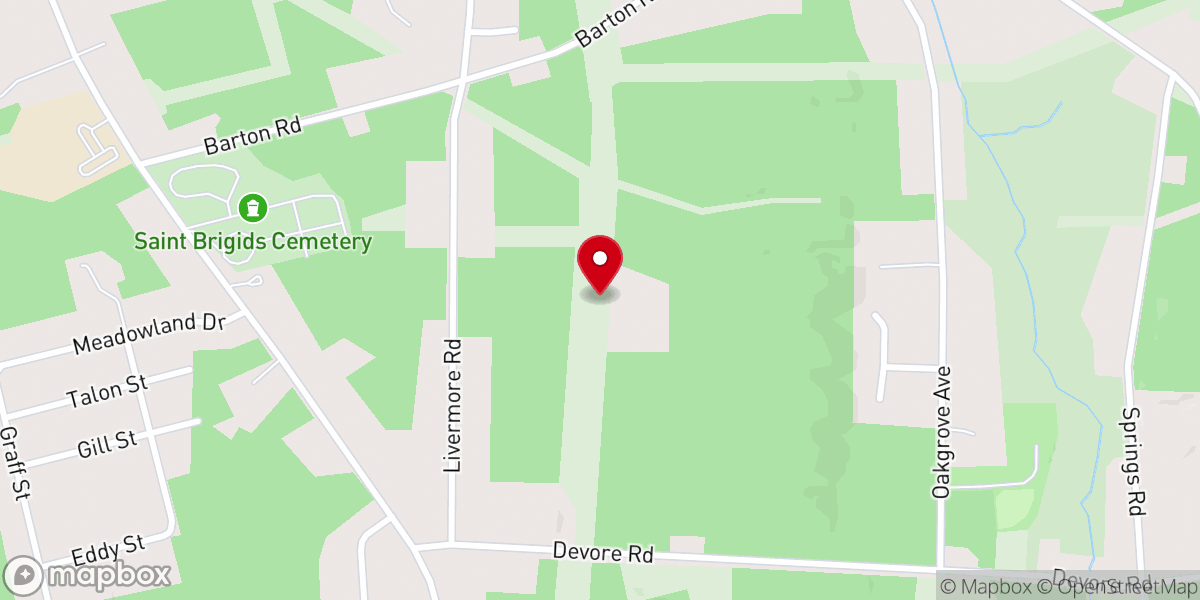 Map showing location of Bible Baptist Church