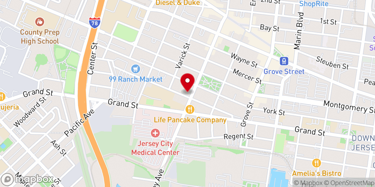 Map showing location of First Christian Pentecostal