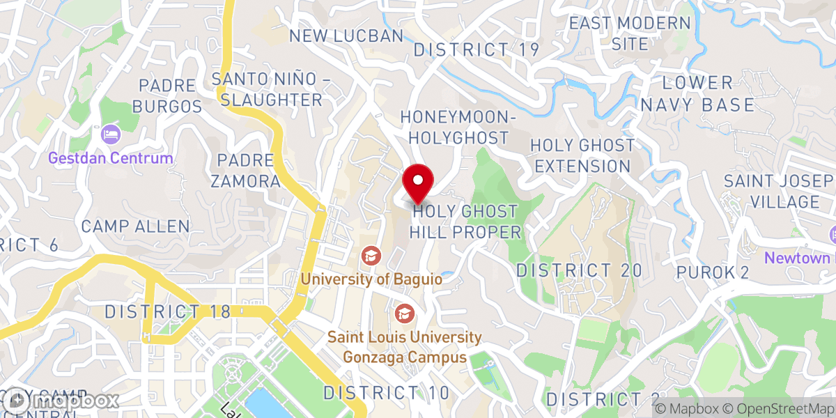 Map showing location of Epicenter Church Baguio