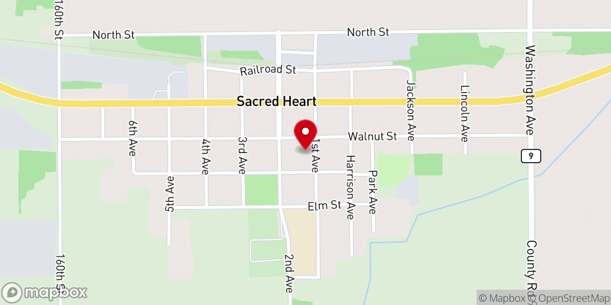Map showing location of Our Saviors Lutheran Church