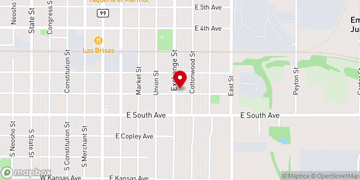 Map showing location of Sacred Heart Catholic Church