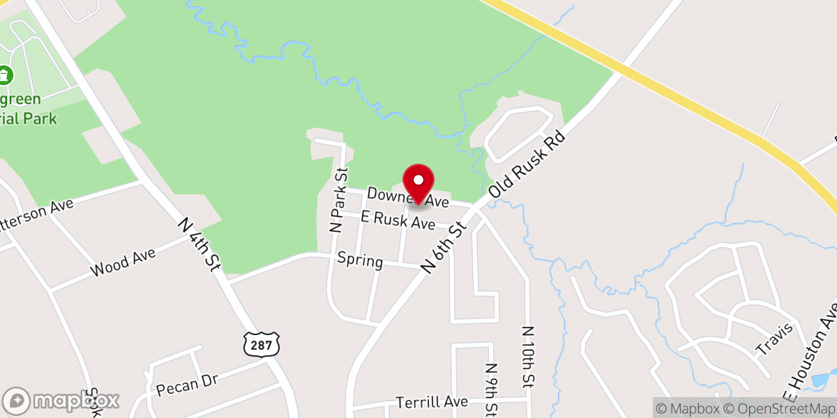 Map showing location of Hampton Memorial