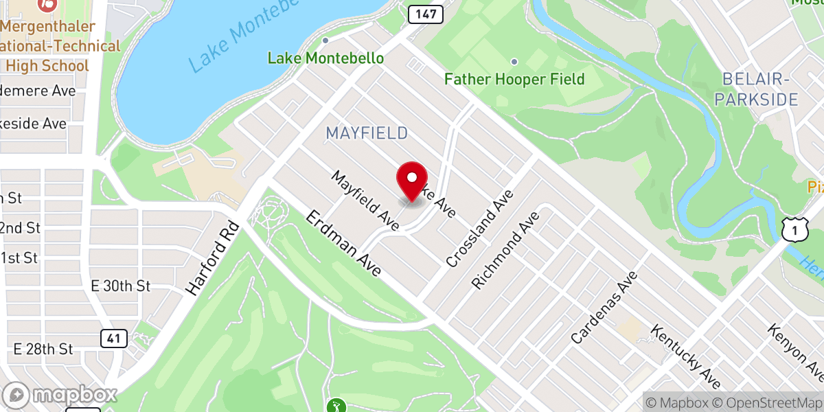 Map showing location of Saint Matthews United Church of Christ