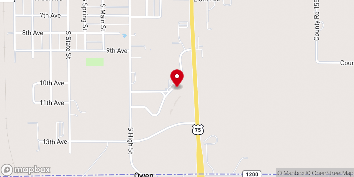 Map showing location of First Baptist Church-Caney