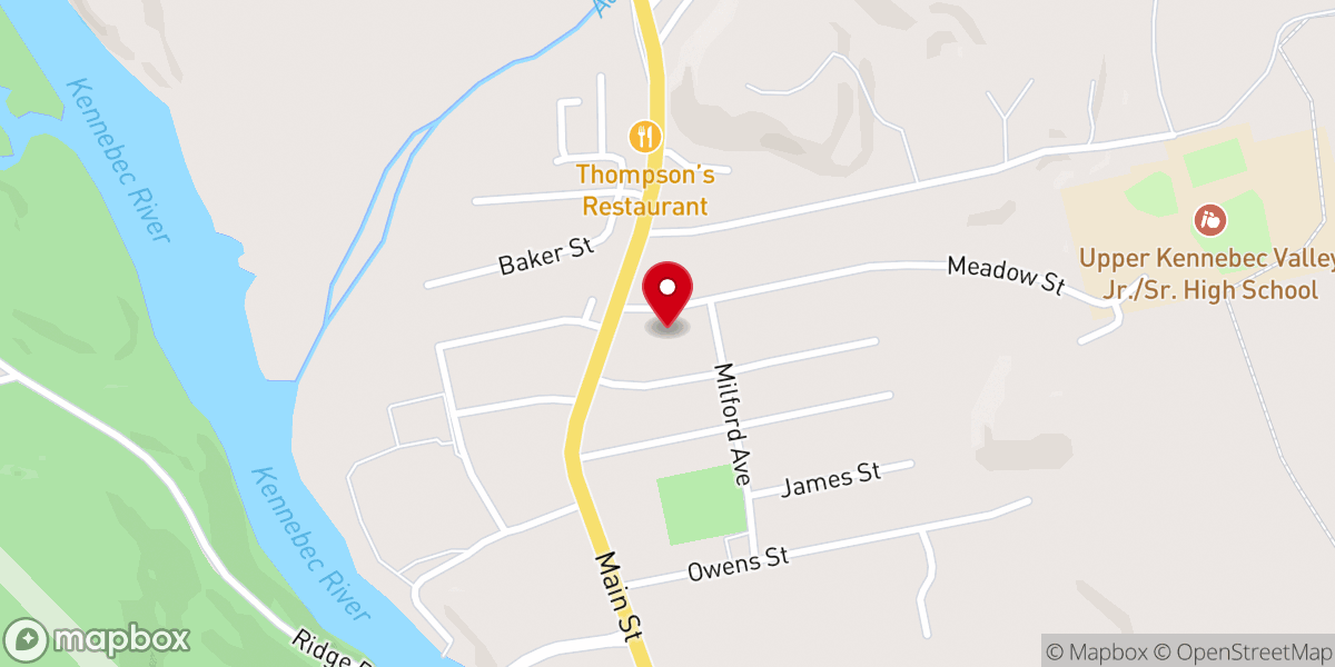 Map showing location of Bingham Congregational Church