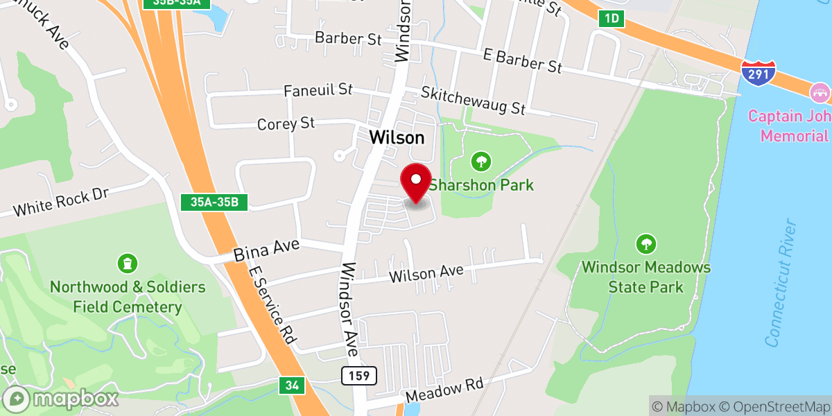 Map showing location of Hopewell Baptist Church