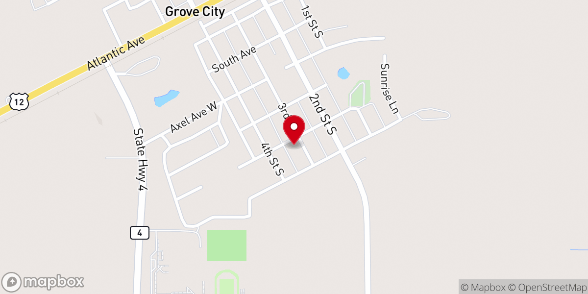 Map showing location of Trinity Lutheran Church Parsonage