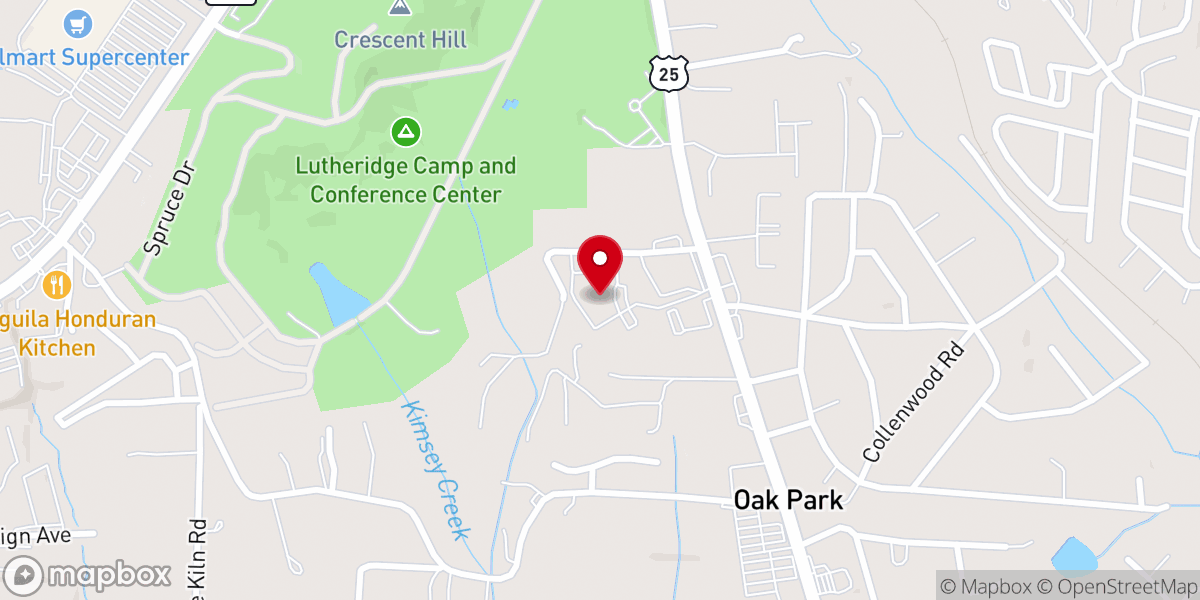 Map showing location of St. Barnabas Catholic Church