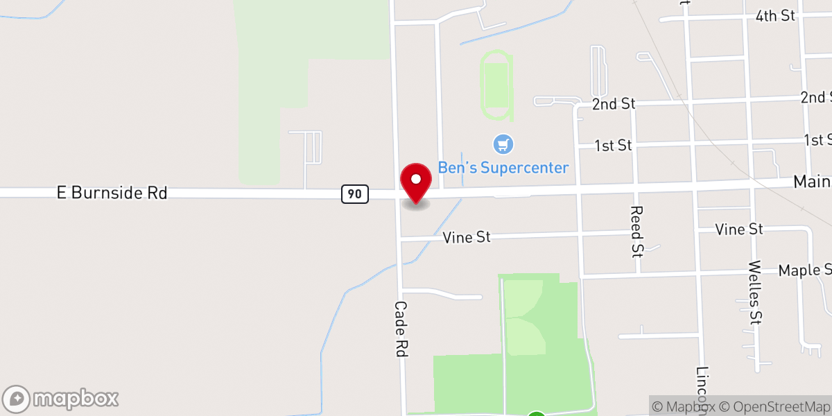 Map showing location of Trinity Lutheran Church
