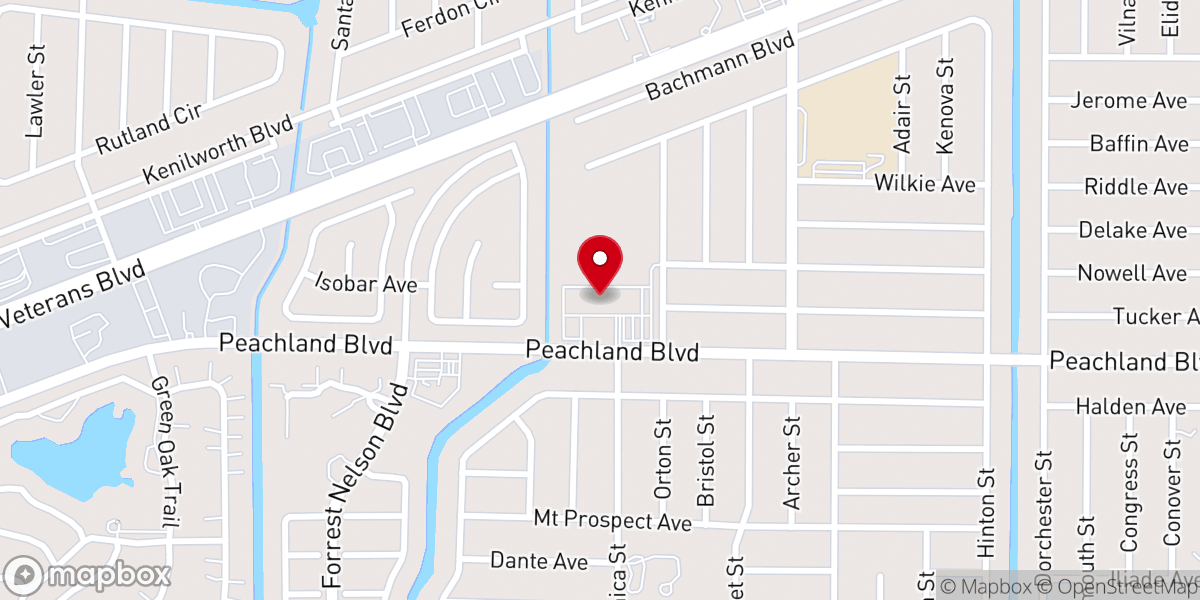 Map showing location of New Day Christian Church