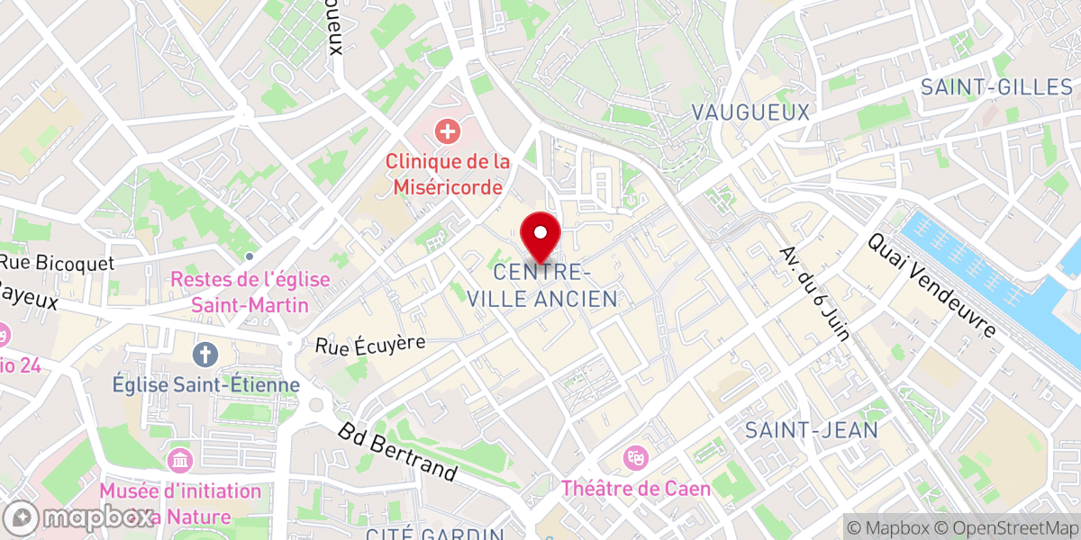 Map showing location of Église Saint-Sauveur