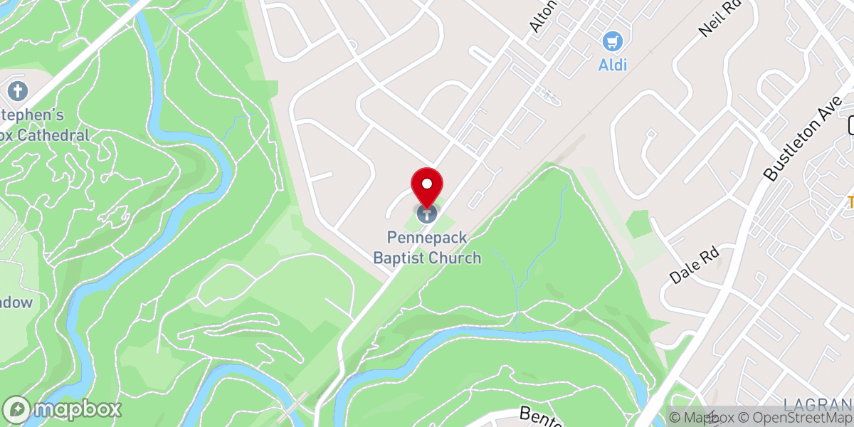 Map showing location of Pennepack Baptist Church