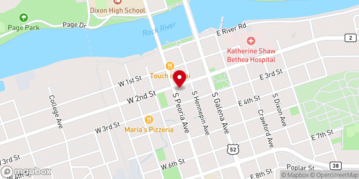 Map showing location of First United Methodist Church