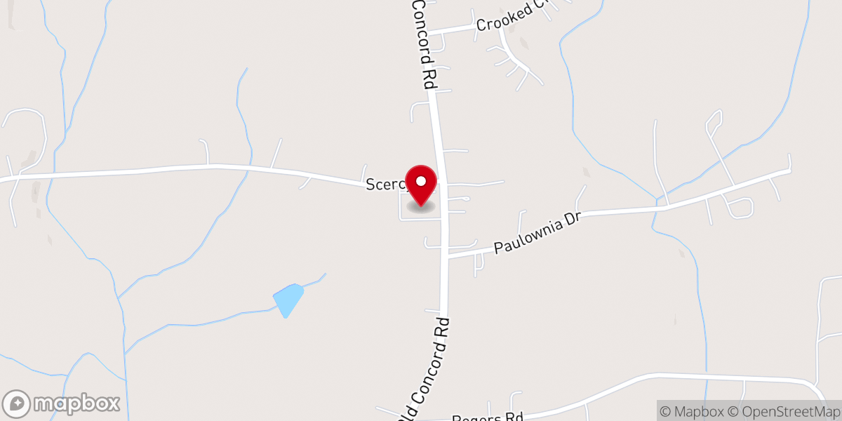 Map showing location of Genesis Baptist Church