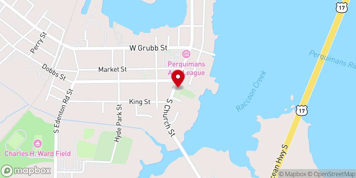 Map showing location of Holy Trinity Episcopal Church